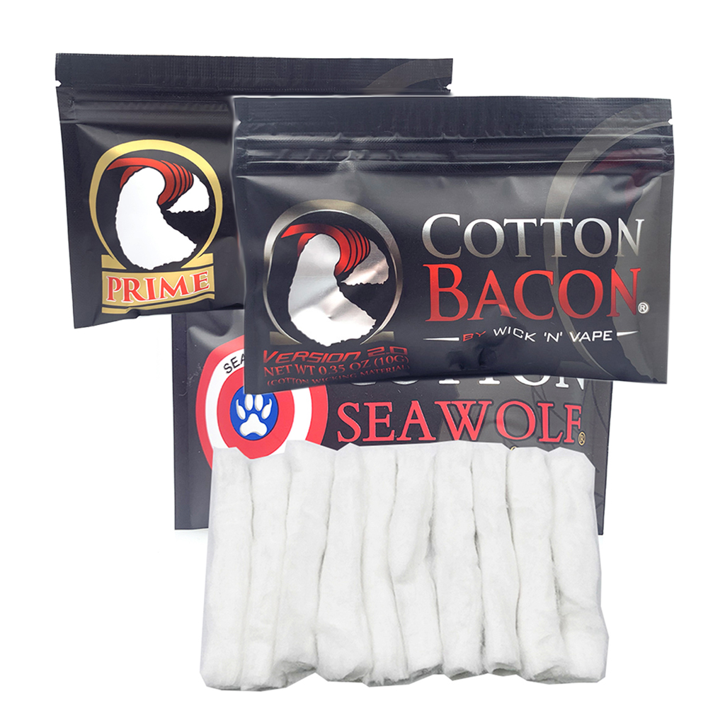 Vaping Goods - 2 упаковки хлопка Bacon Prime Silver
